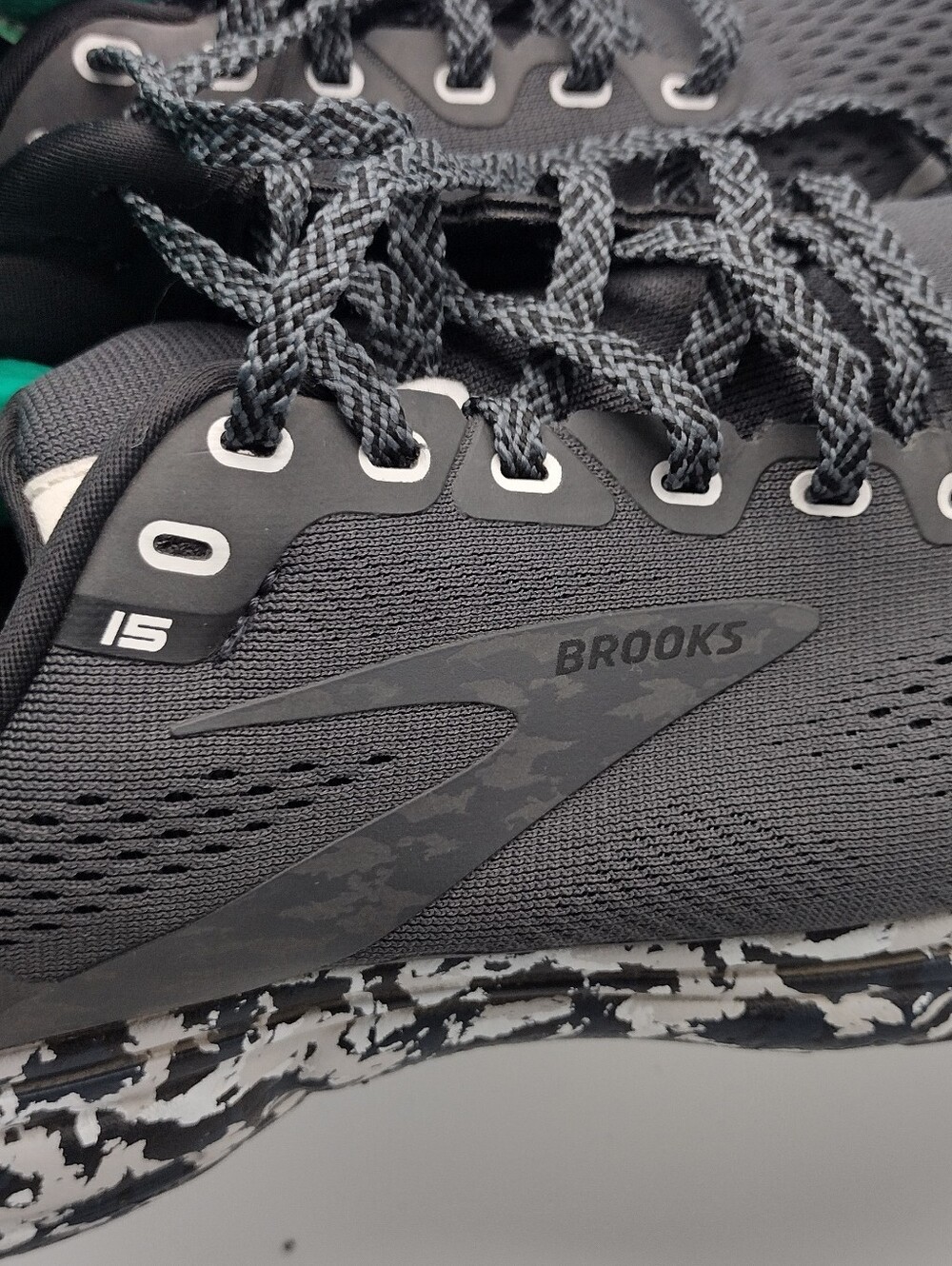 Brooks Ghost 15 Women's Size 9 B Black Grey, Camo Running Jogging Walking Shoes - Picture 9 of 10